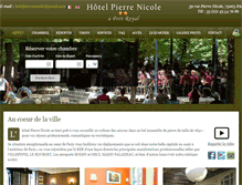 Tablet Screenshot of hotel-pierre-nicole.com
